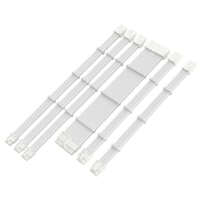 Cruxtec Sleeved Extension Cable Kit White