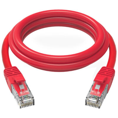 Cruxtec CAT6 10GbE Ethernet Cable Red 30cm