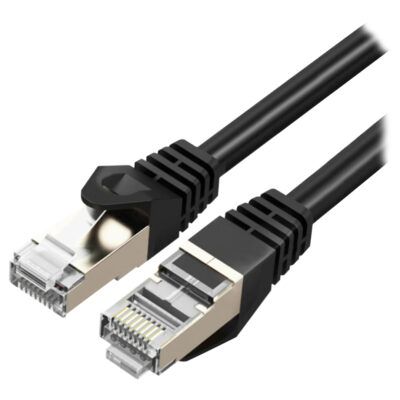 Cruxtec CAT7 10GbE Triple Shielding Ethernet Cable Black 2m