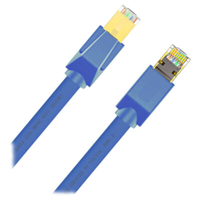 Cruxtec CAT8 Triple Shielding Ethernet Cable Blue 100cm