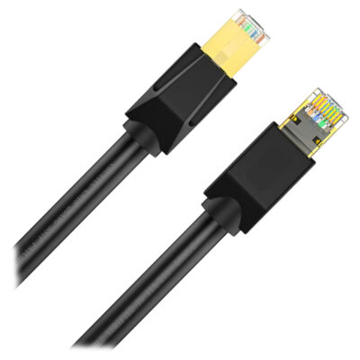 Cruxtec CAT8 Triple Shielding Ethernet Cable Black 100cm