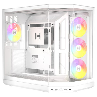 Hyte Y50 RGB ATX Panoramic Case Snow White