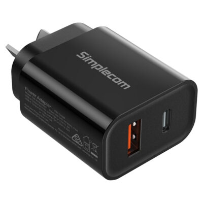 Simplecom CU220 Dual Port PD 20W Fast Wall Charger