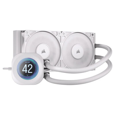 Corsair Nautilus RS LCD AIO Liquid CPU Cooler 240mm White