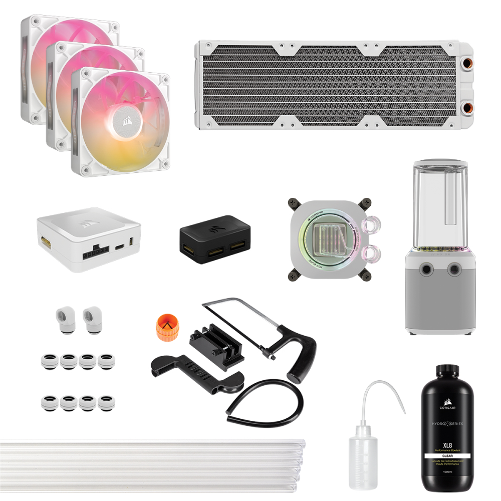Corsair iCUE Link XH505i RX 360 Custom Cooling Kit White