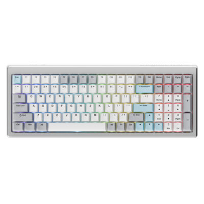 Ducky Cushion 98 Silver Mechanical Keyboard Ducky Silent Green Switch