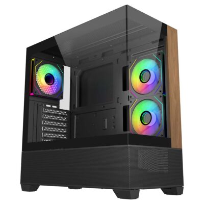 Cooler Master Elite 690 Wood Dual Chamber Case Black