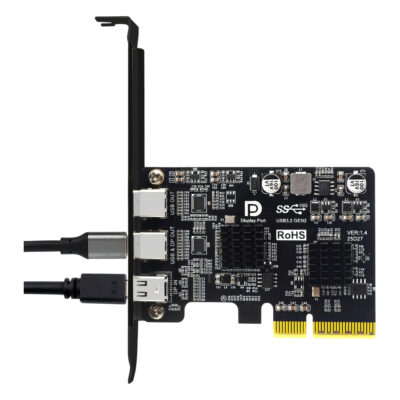 Simplecom EC365 PCIe x4 to 2-Port USB 3.2 Gen II Type-C Expansion Card