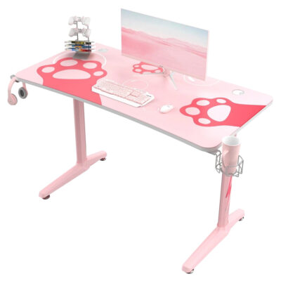Eureka GIP 47in Gaming Desk Pink