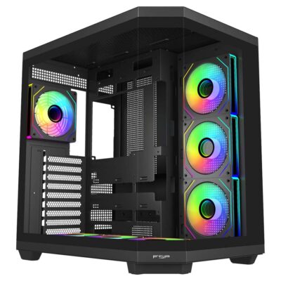 FSP U580 Three Glass Panels Ultra Tower Black