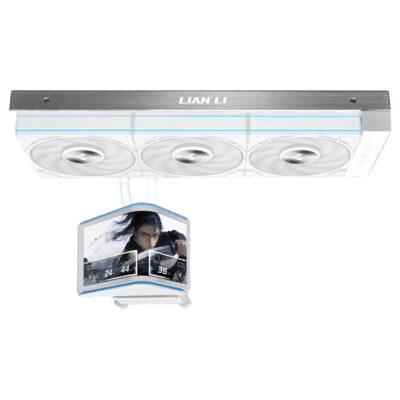 Lian Li Hydroshift II OLED AIO CPU Cooler 360mm Unifan P28 V2 White
