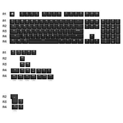Glorious GPBT Basics Keycaps Classic Black