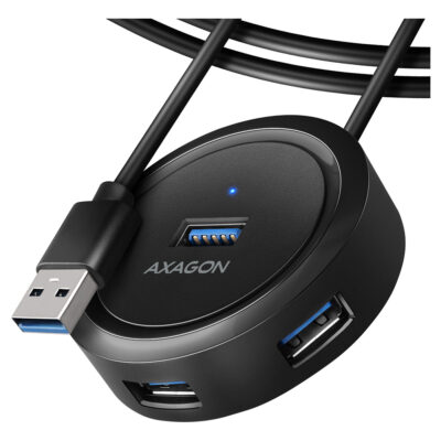 Axagon SuperSpeed 4-Port USB-A 3.2 Gen 1 Round Hub