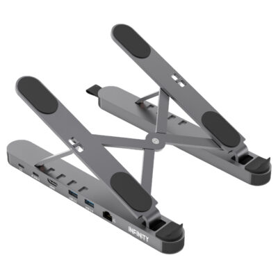 Infinity Laptop Riser with In-built Dock