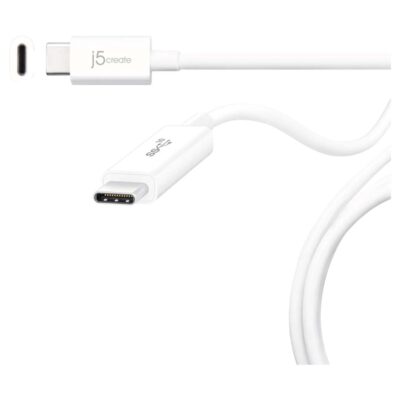 j5create USB Type-C 3.1 to USB Type-C Coaxial 100W 10Gbps Cable 70cm