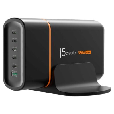 j5create 380W GaN PD 3.1 USB-C 6-Port Charger