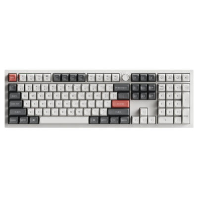 Keychron Q6 Ultra 8K Wireless Custom Mechanical Keyboard Silk POM Red Switch White