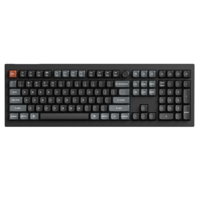 Keychron V6 Ultra 8K Wireless Custom Mechanical Keyboard Silk POM Red Switch Black