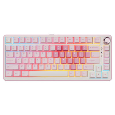 YUNZII B75 Pro Tri-Mode Wireless Mechanical Keyboard Pink