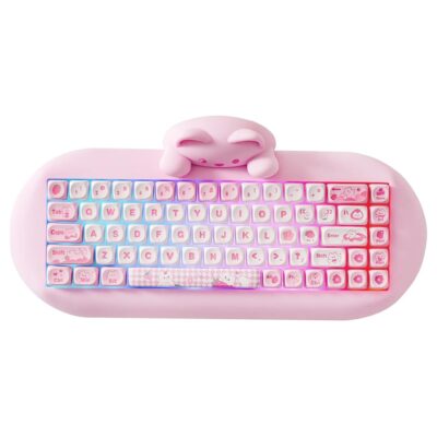 YUNZII C68 Meow Hot-Swap Wireless Mechanical Keyboard Pink