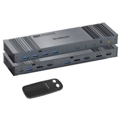 Simplecom KM490 HDMI and DisplayPort Dual Monitor KVM Switch