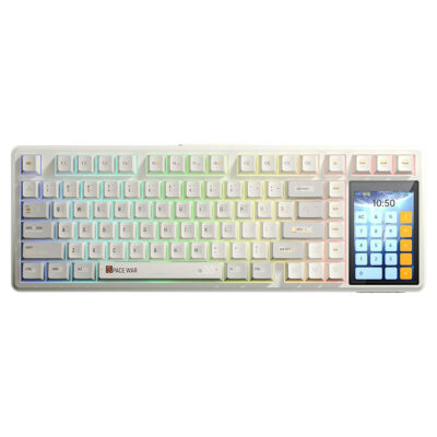 Aula L99 Tri-mode Mechanical Keyboard Caramel Latte Switch White