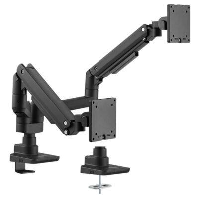 Brateck LDT69-C024P2-BL Fabulous Pole-Mounted Gas Spring Dual Monitor Arm