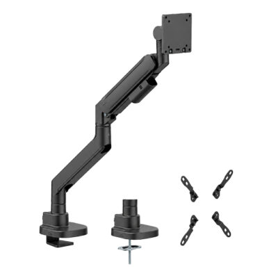 Brateck LDT87-C012-B Titan Heavy-Duty Gas Spring Single Monitor Arm Black