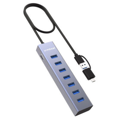 mbeat 7-Port USB Hub with Dual USB-A & USB-C Connector