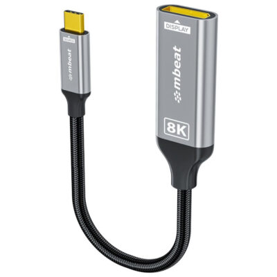 mbeat Tough Link 8K USB-C to DP Adapter Space Grey