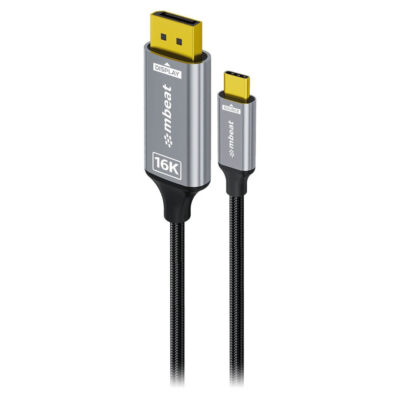 mbeat Tough Link 16K USB-C to DP Cable Space Grey 1.8m