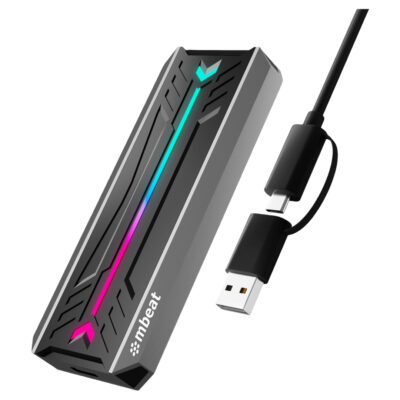 mbeat RGB SSD Enclosure For M.2 NVMe and SATA