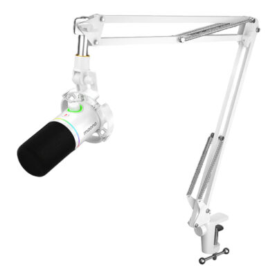 Maono PD200XS USB/XLR Dynamic Microphone Set with Boom Arm White