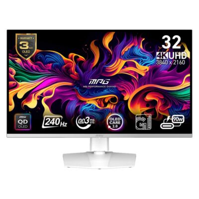MSI MPG-321URXW-QD-OLED 4K 240Hz HDR 32in Monitor White