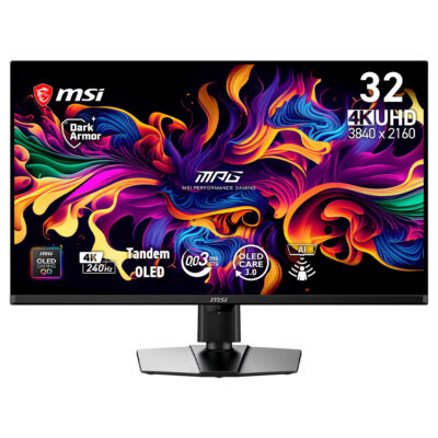 MSI MPG 322UR QD-OLED X24 4K UHD 240Hz HDR USB-C 31.5in Monitor