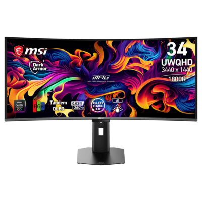 MSI MPG 341CQR QD-OLED X36 UWQHD 360Hz HDR Curved 34in Monitor