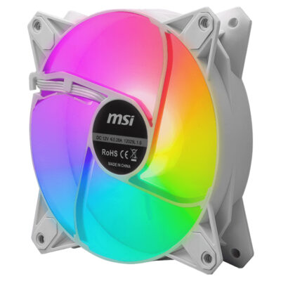 MSI MPG F120 ARGB 120mm Fan White 2 Pack