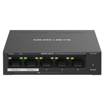 Mercusys 5-Port Gigabit Switch with 4-Port PoE+