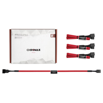 Noctua NA-SEC1 Chromax Red 30cm 4Pin PWM Ext Cable (4 Pack)