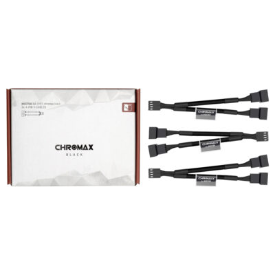 Noctua NA-SYC1 Chromax Black 11cm 4Pin PWM Fan Splitter (3 Pack)