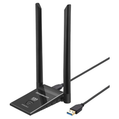 Simplecom NW628v2 AX1800 WiFi 6 USB Adapter with High Gain Antennas