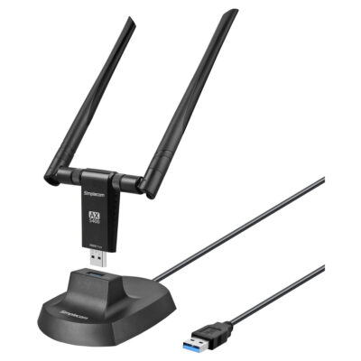 Simplecom NW811v3 AX5400 WiFi 6E USB Adapter with High Gain Antennas