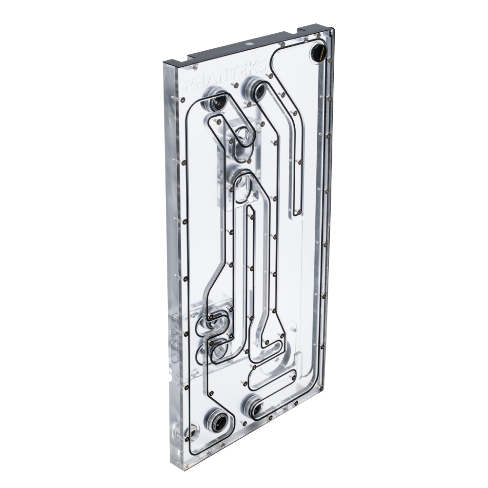 Phanteks Glacier EZ-Fit NV5 Acrylic Distribution Plate with 16mm Fittings Black