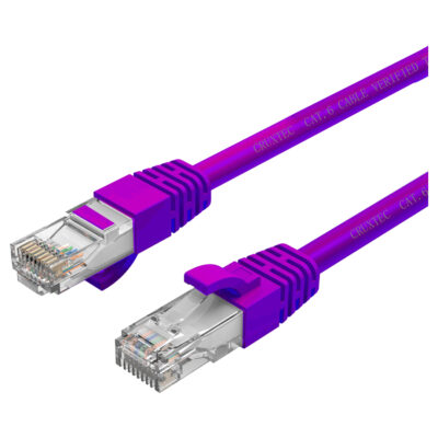 Cruxtec CAT6 10GbE Ethernet Cable Purple 1m