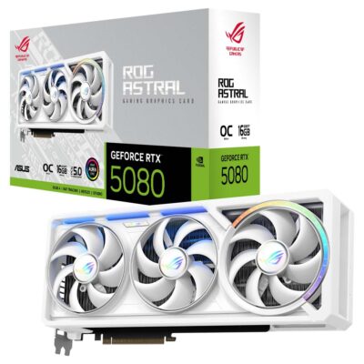 ASUS ROG Astral GeForce RTX 5080 OC GDDR7 16GB White