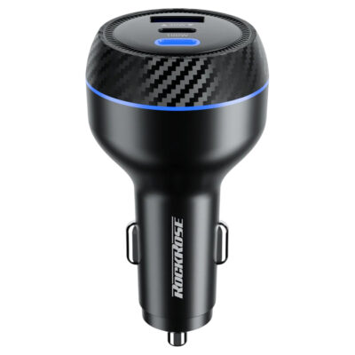 Rockrose Explorer GT 130W Max 3-Port PD Quick Charge Car Charger