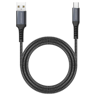 RockRose Powerline AC 3A 1M USB-C Fast Charge & Data Sync Cable