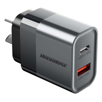 Rockrose Infinito G30 Dual Port Fast Charging 30W PD Power Adapter
