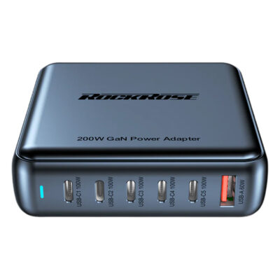 Rockrose RRTC59 Infinito G200 200W 6-Port GaN Charging Station