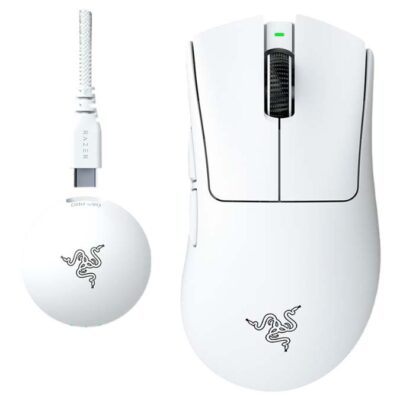 Razer DeathAdder V4 Pro Wireless Gaming Mouse White